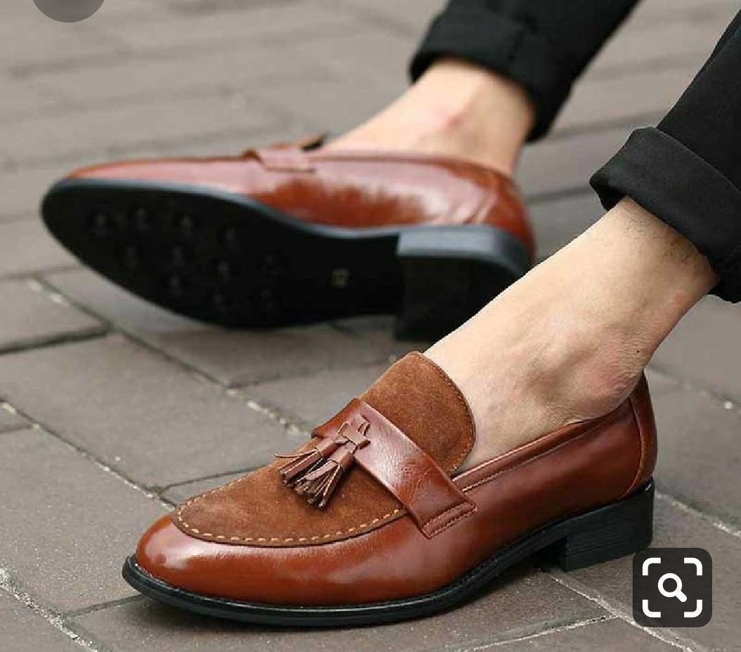 Stylish New Arrival Men Suede Shoes Fashion Pointed Business Leisure Leather Slip On Loafer Black-FunkyTradition