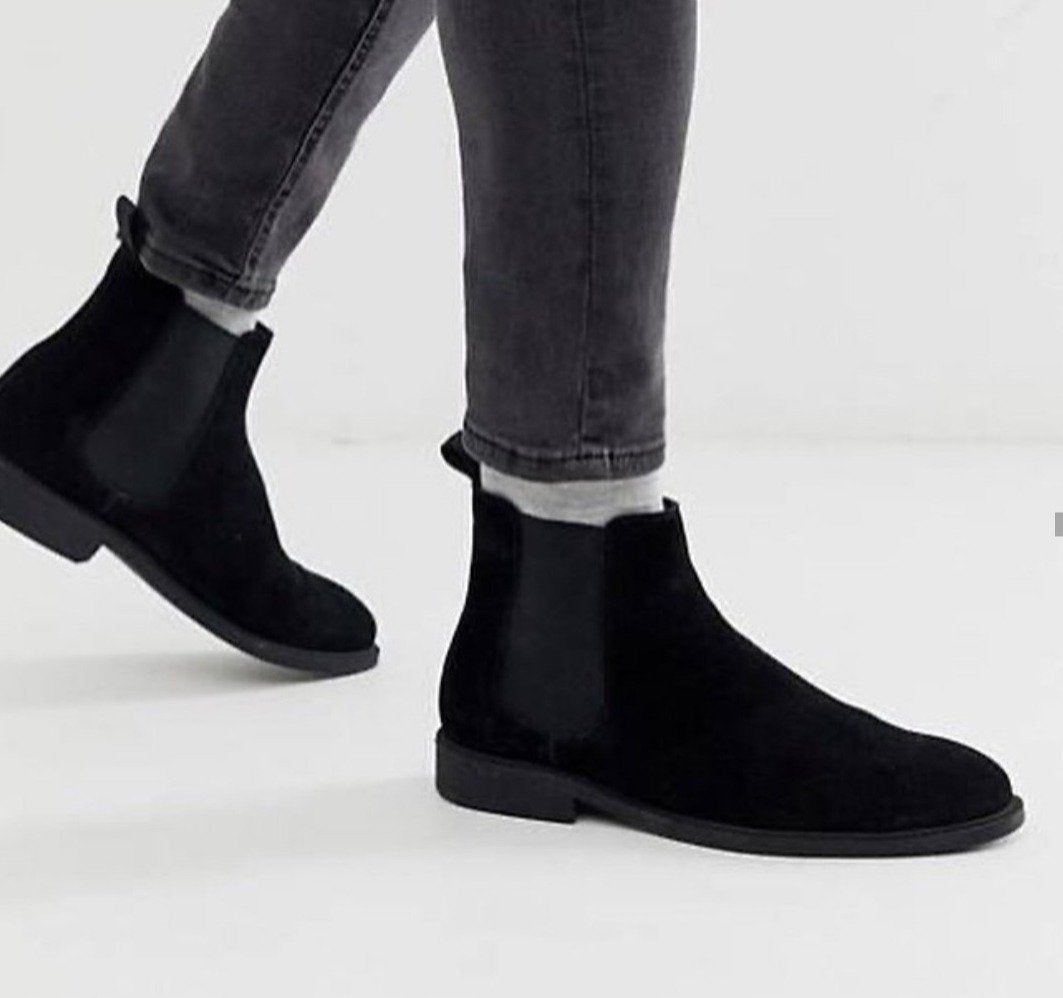 Stylish Valvet Pattern Casual Boots for Men - FunkyTradition