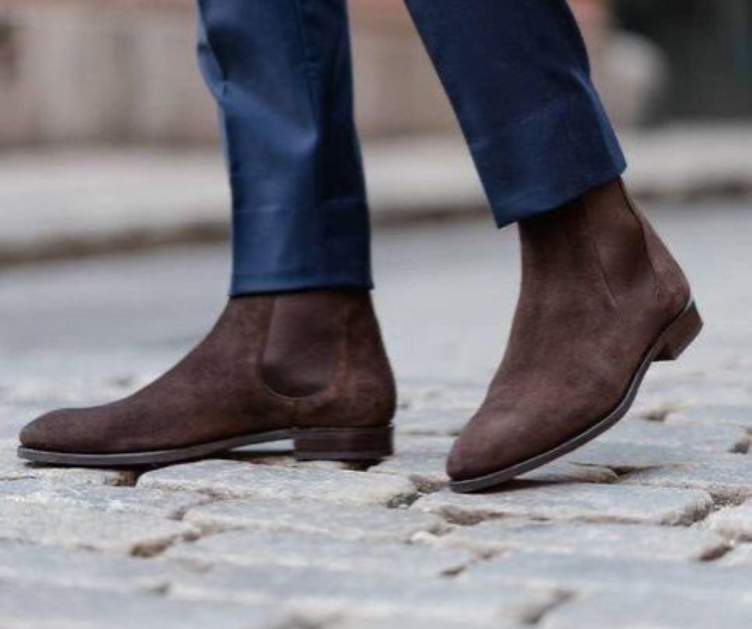 Stylish Valvet Pattern Casual Boots for Men - FunkyTradition