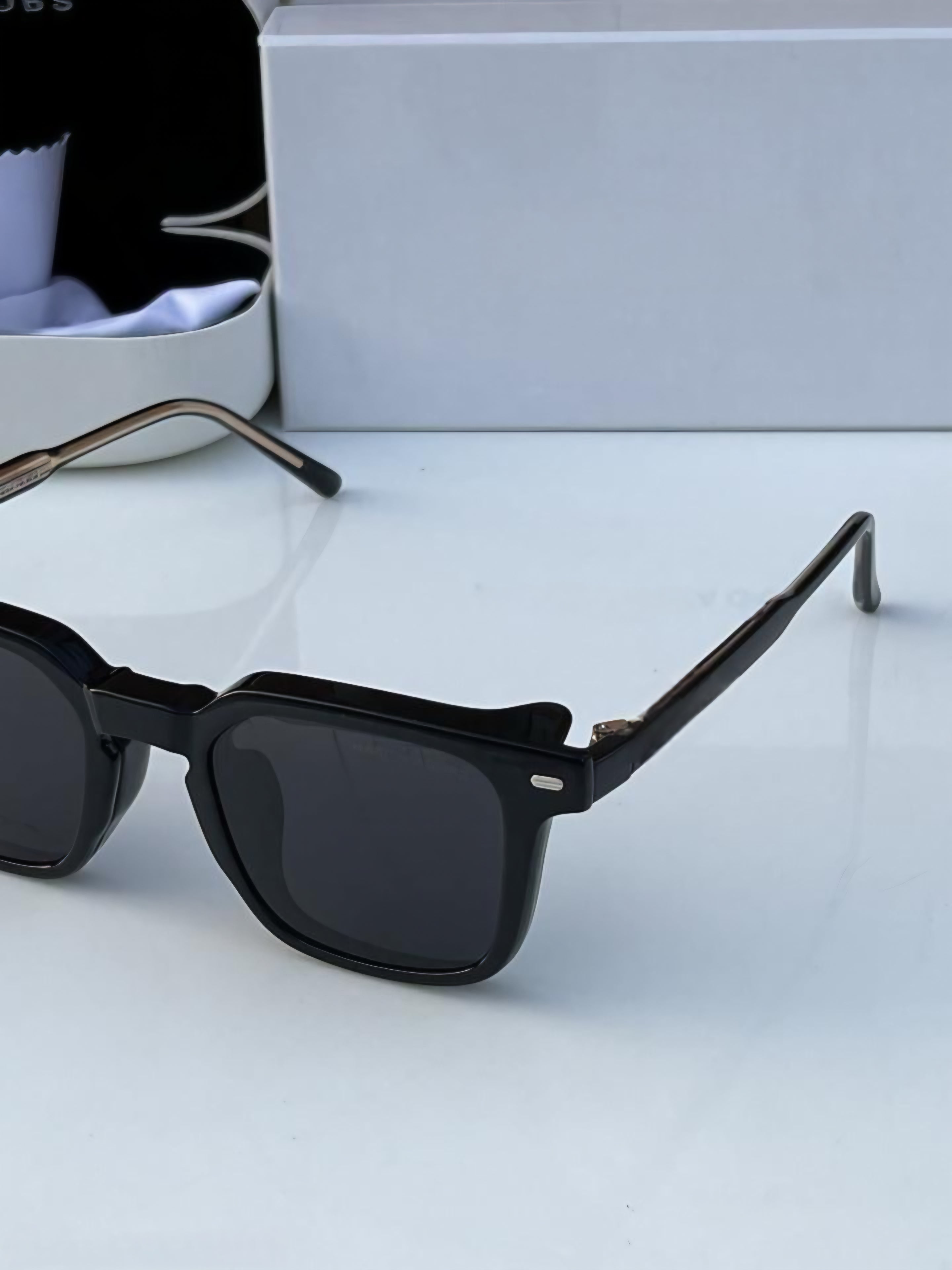 2-in-1 Magnetic Clip-On Specs | Black & Grey Frame | UV Sunglasses
