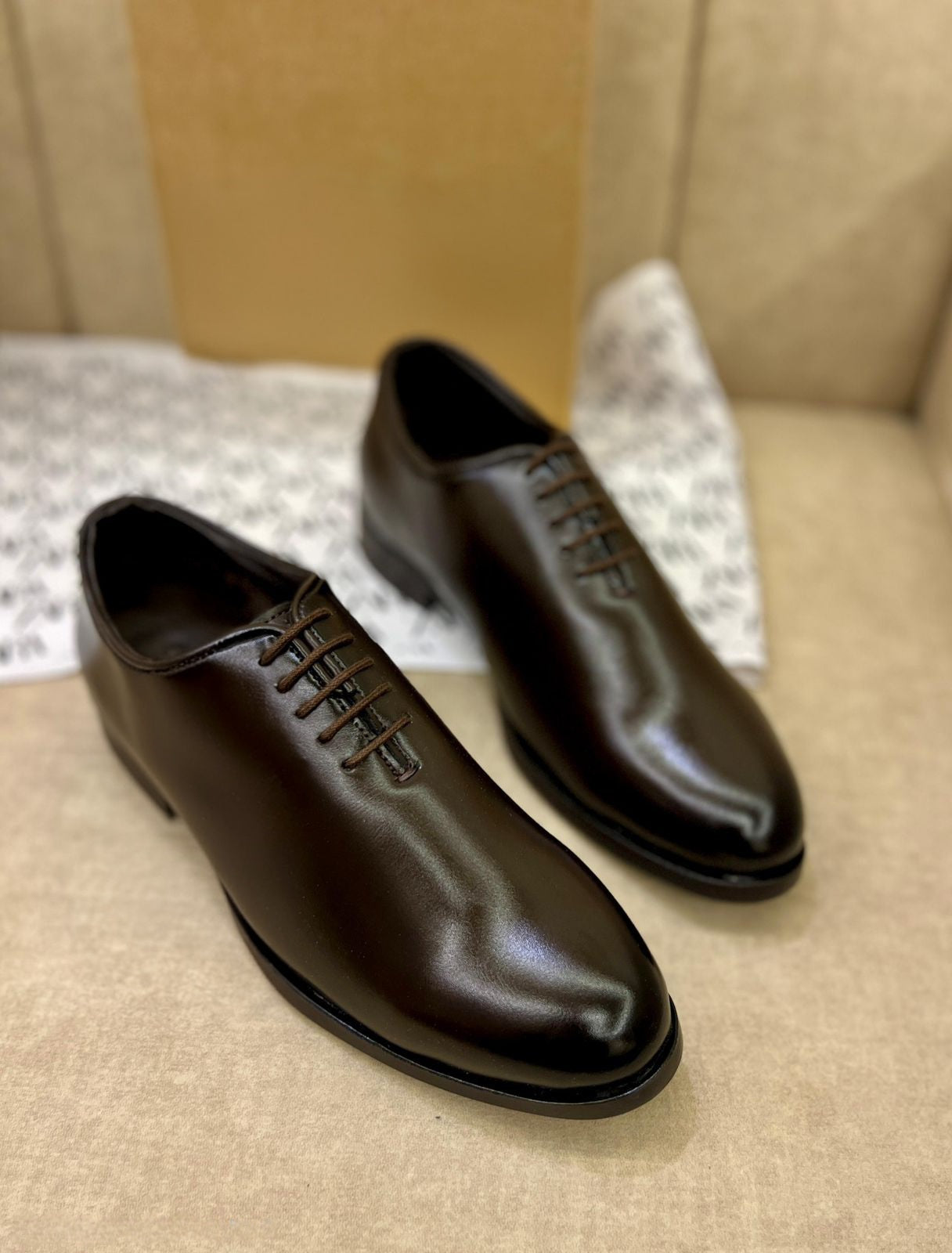 FunkyTradition Formal Lace-Up Shoes Men - Black & Brown Suede Finish