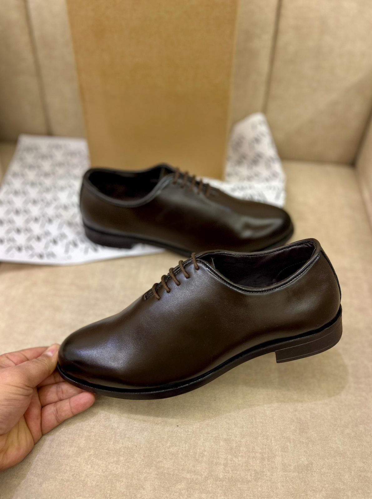 FunkyTradition Formal Lace-Up Shoes Men - Black & Brown Suede Finish