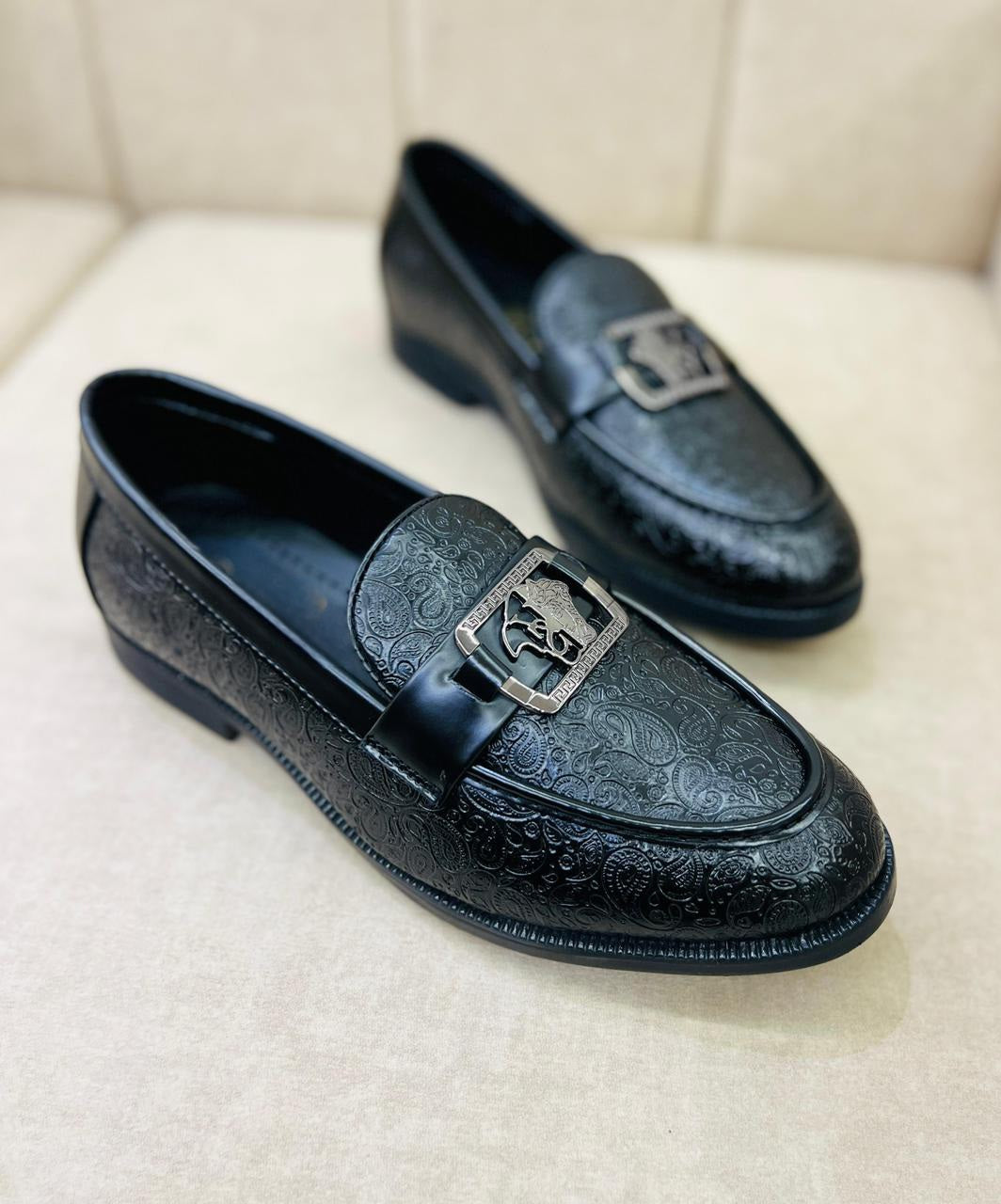 FunkyTradition Men's Stylish Suede Faux Leather Loafers - Black & Brown