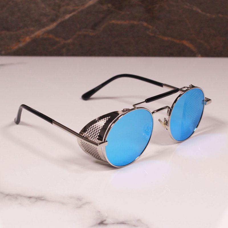 Stylish Metal Cap Round Sunglasses For Men And Women-FunkyTradition