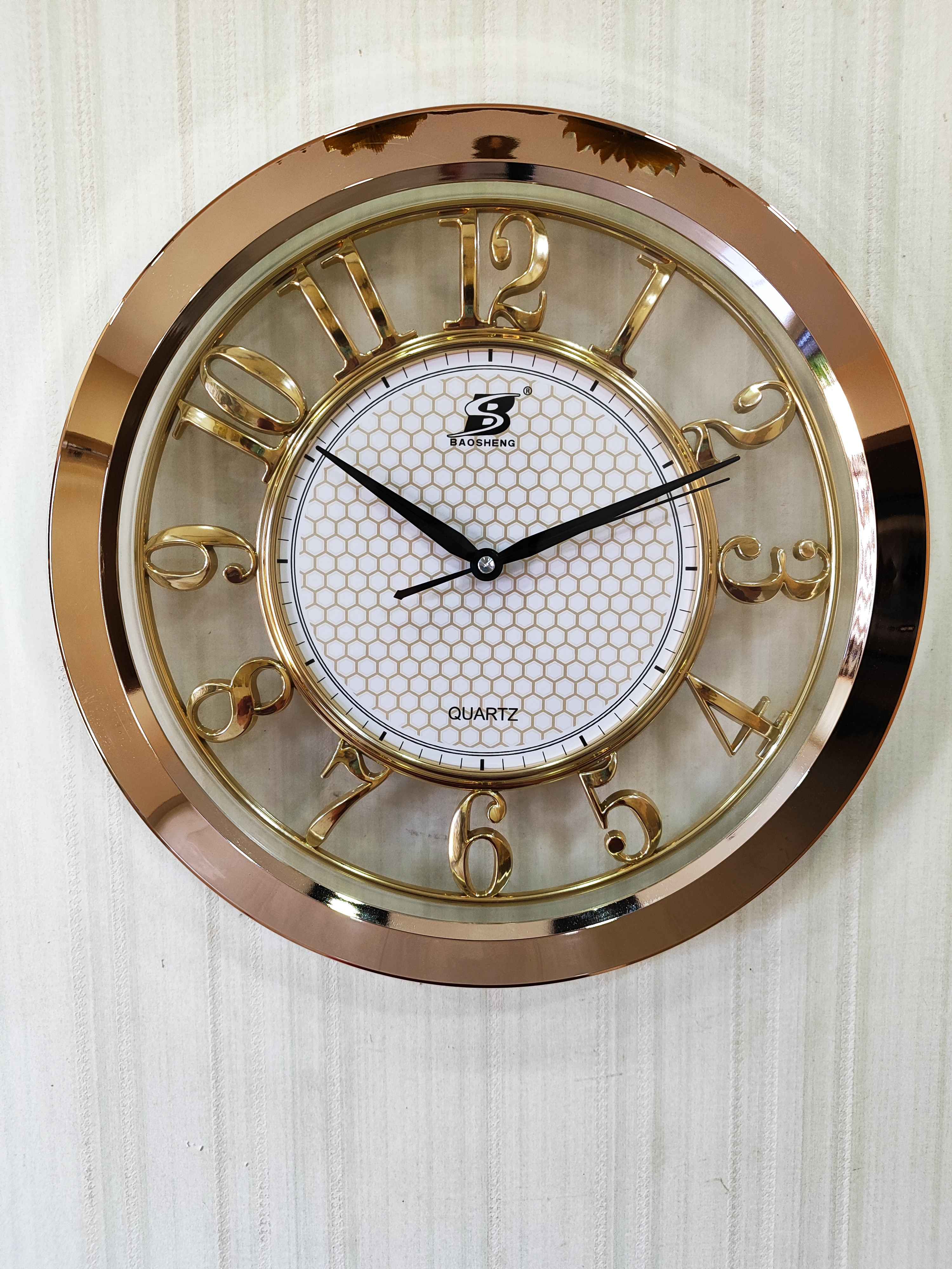 FunkyTradition Glass Transparent Minimal Wall Clock, Wall Watch, Wall Decor for Home Office Decor and Gifts 40 CM Tall