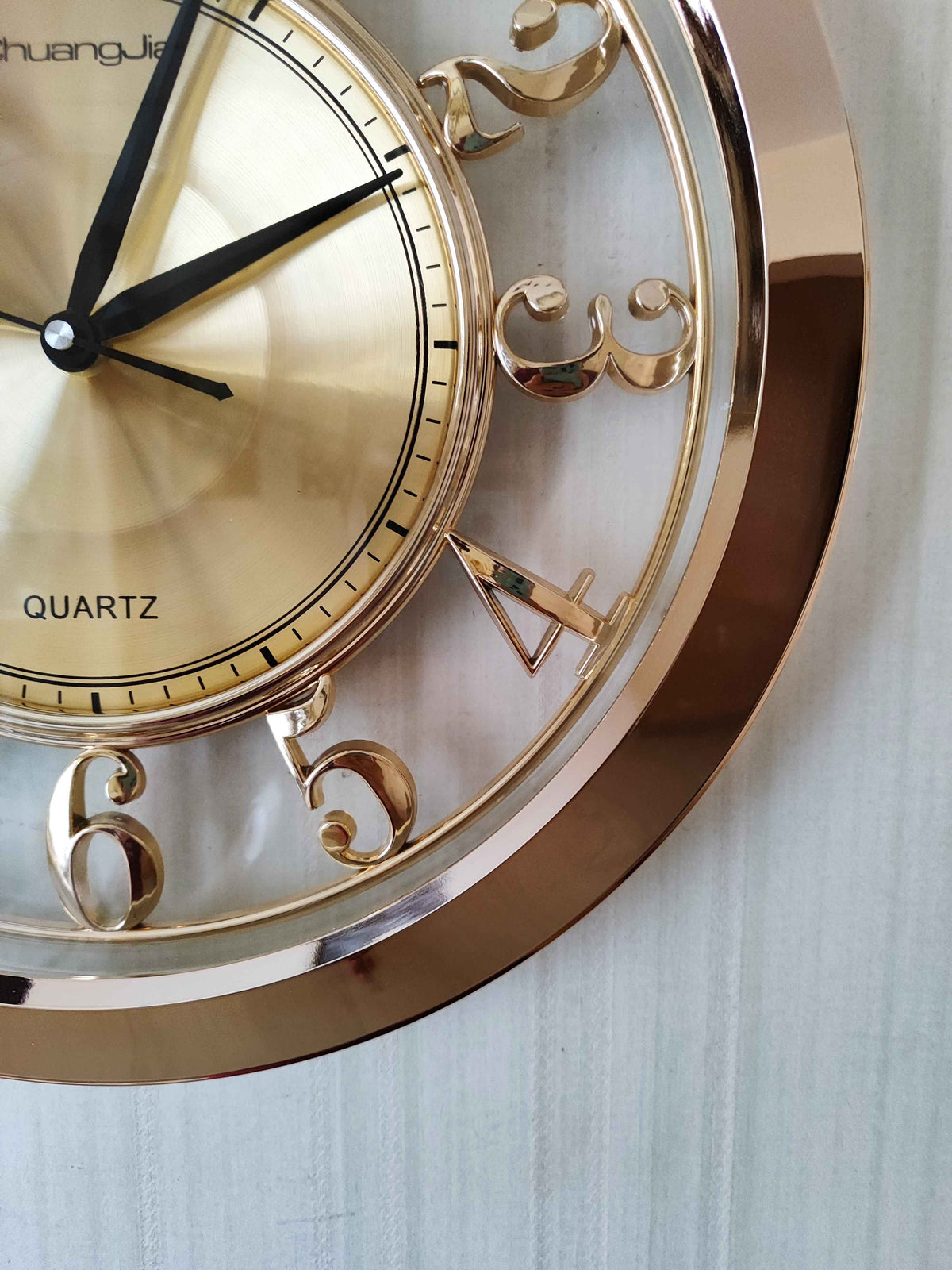 FunkyTradition Glass Transparent Minimal Wall Clock, Wall Watch, Wall Decor for Home Office Decor and Gifts 40 CM Tall