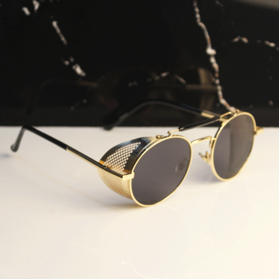 Round Steampunk Sunglasses For Men And Women-FunkyTradition