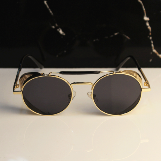 Round Steampunk Sunglasses For Men And Women-FunkyTradition