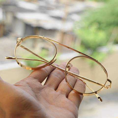 Round Gold Day Night Sunglasses For Men And Women-FunkyTradition