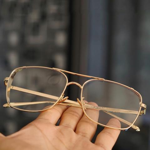 Rectangle Aqua Green And Gold Sunglasses For Men And Women-FunkyTradition