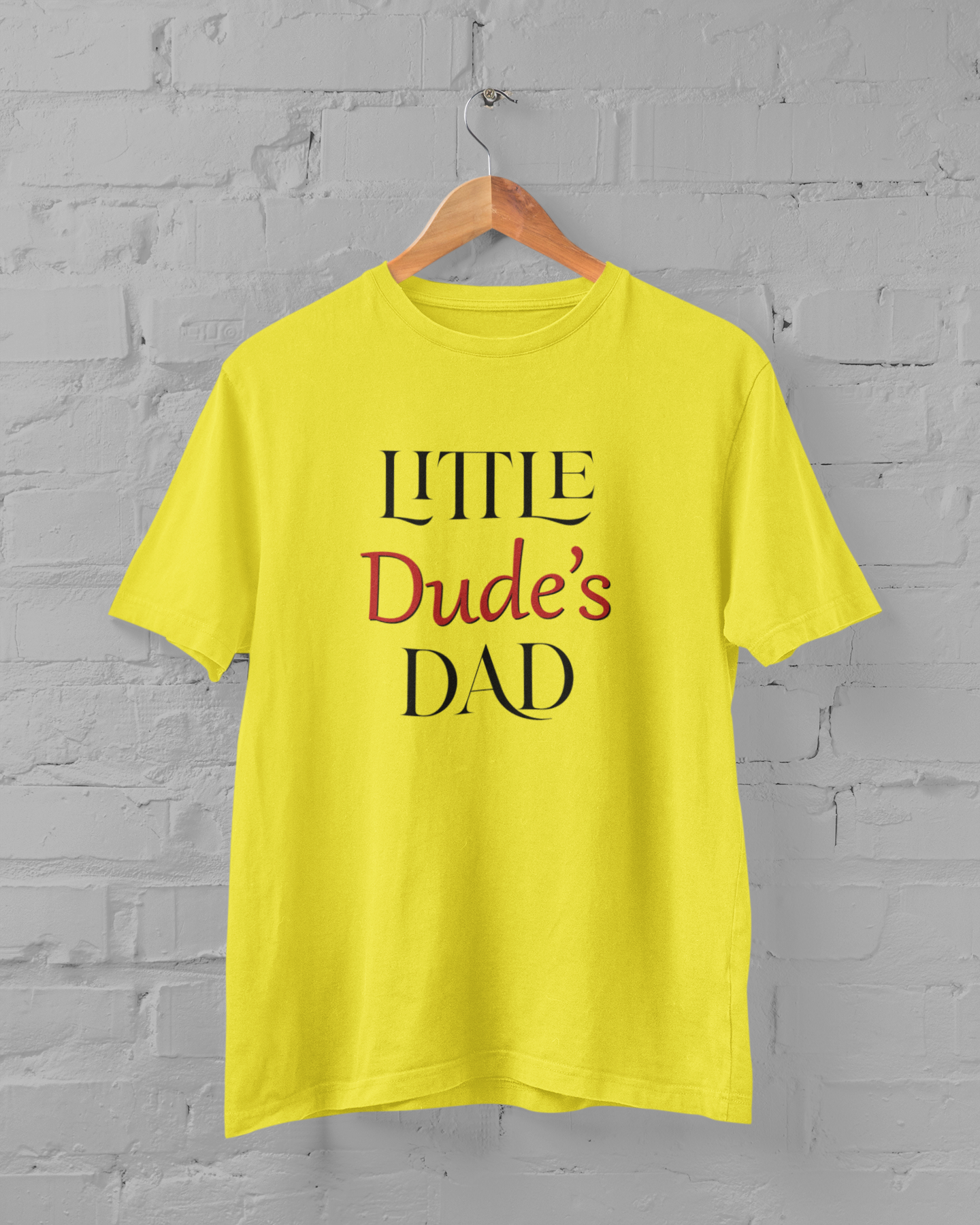 Dads Little Dude Father and Son Yellow Matching T-Shirt- FunkyTradition