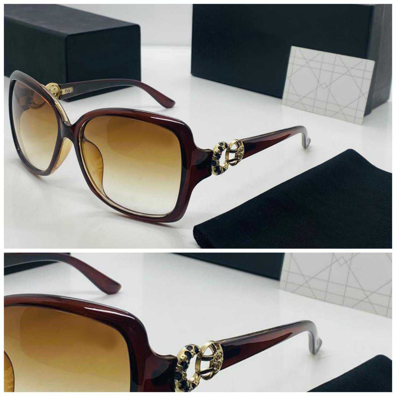 Oversized Butterfly Sunglasses with Embellished Temples - FunkyTradition
