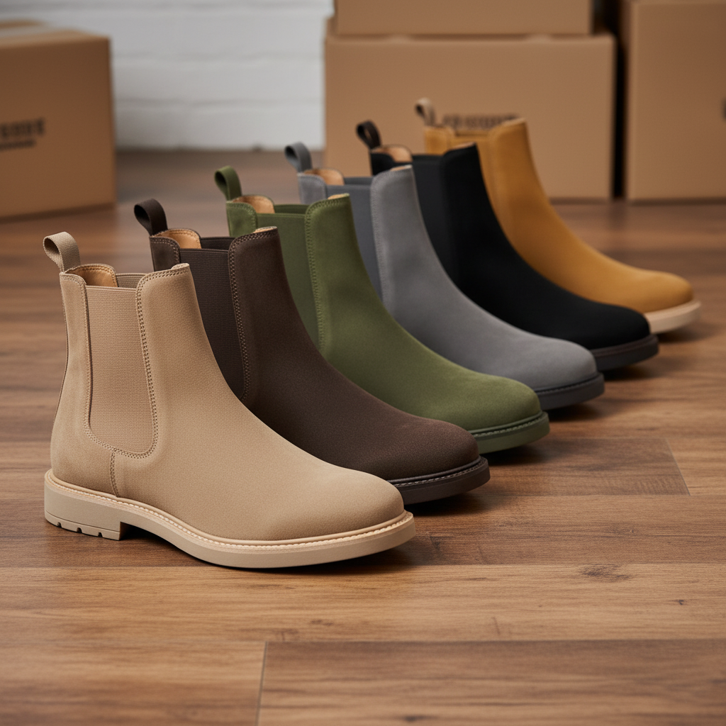 Men's Genuine Suede Leather Chelsea Boots 6 Colors Lineup FunkyTradition