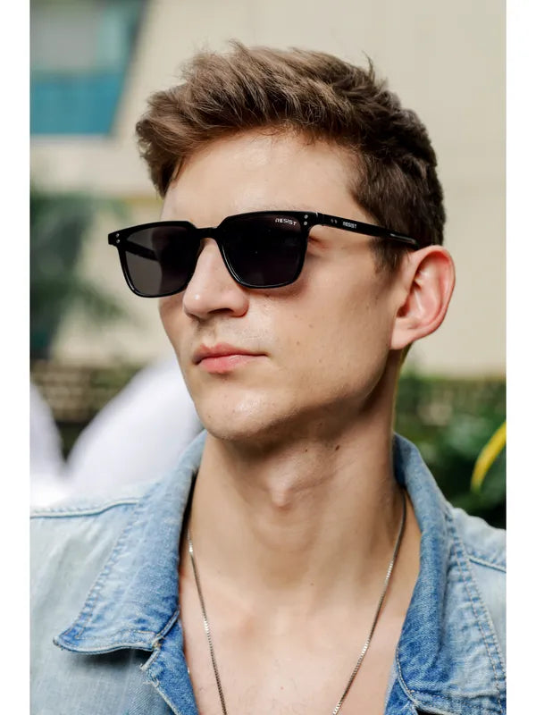Minimal UV Protected Black Wayfarer Sunglasses For Men & Women- FunkyTradition