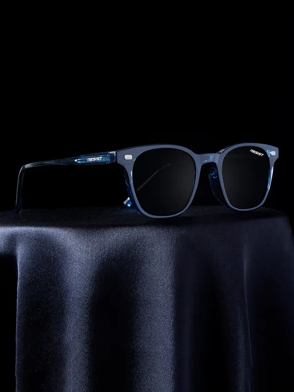 Minimal UV Protected Blue Black Wayfarer Sunglasses For Men & Women- FunkyTradition