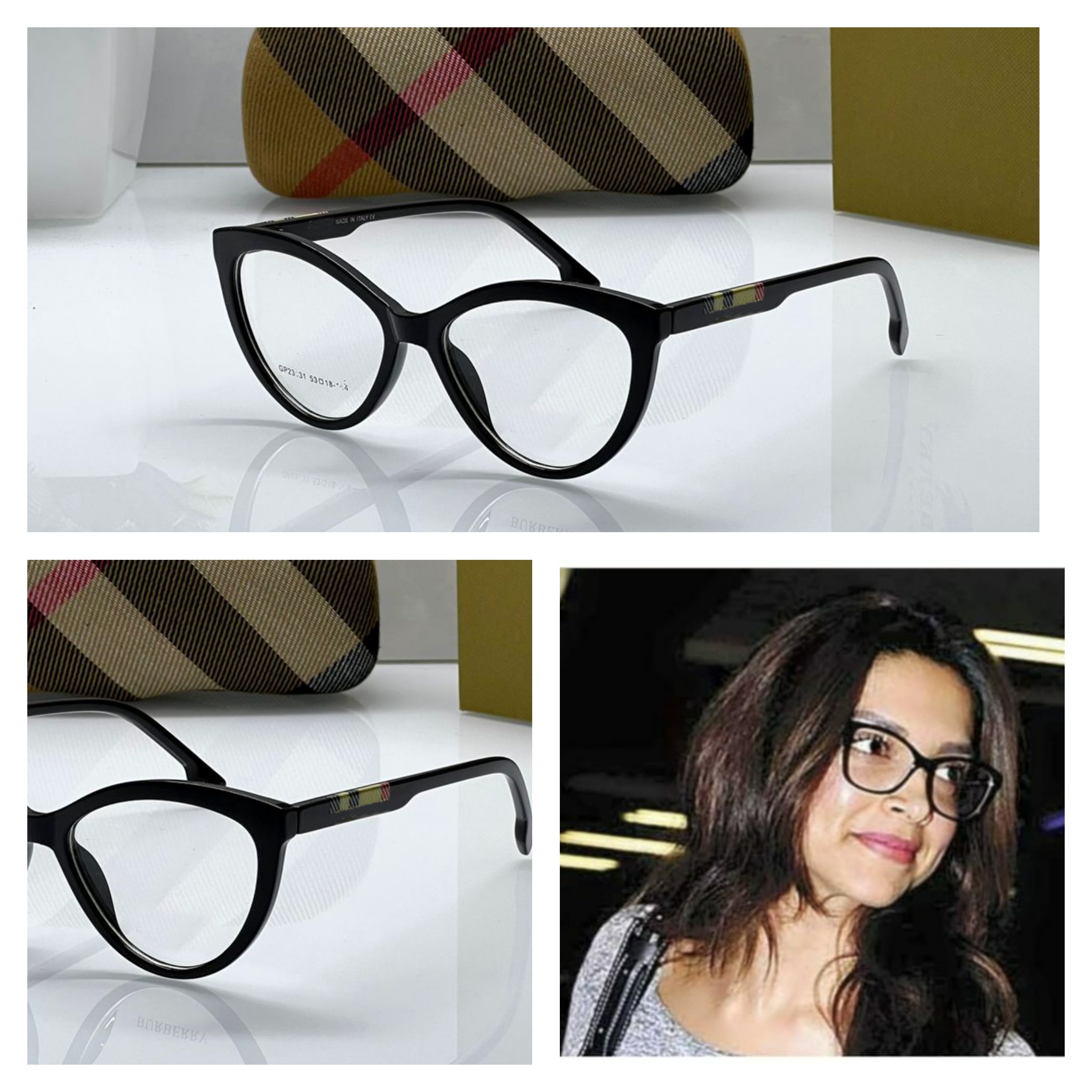 Cat-Eye Black Frame Glasses – Deepika Padukone Inspired
