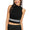 Mock Neck Striped Crop Top- FunkyTradition