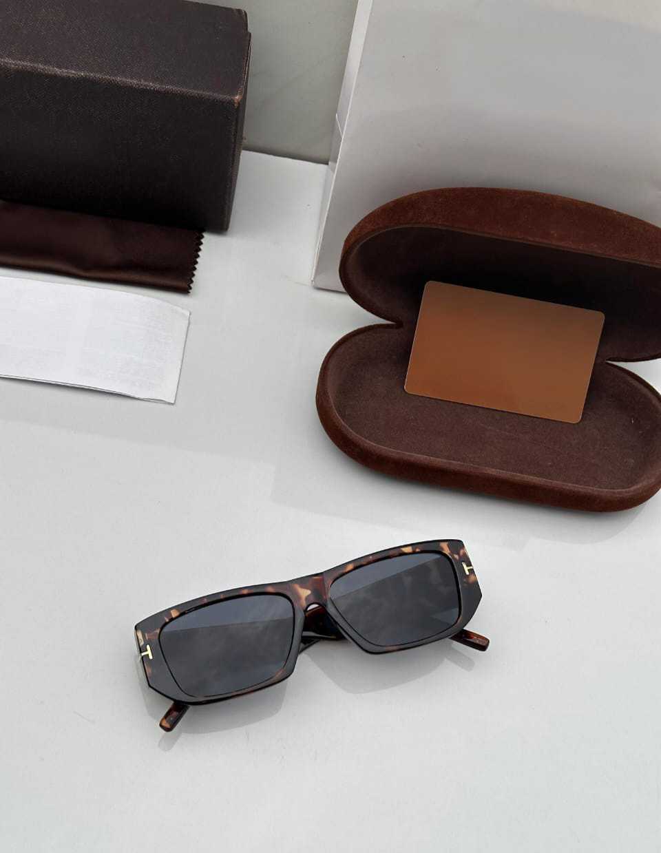 Oversized tortoise sunglasses top view