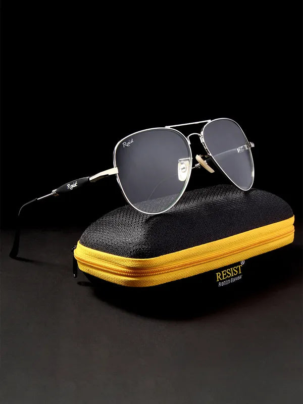 Photochromic and UV Protected Silver Aviator Sunglasses For Men and Women- FunkyTradition