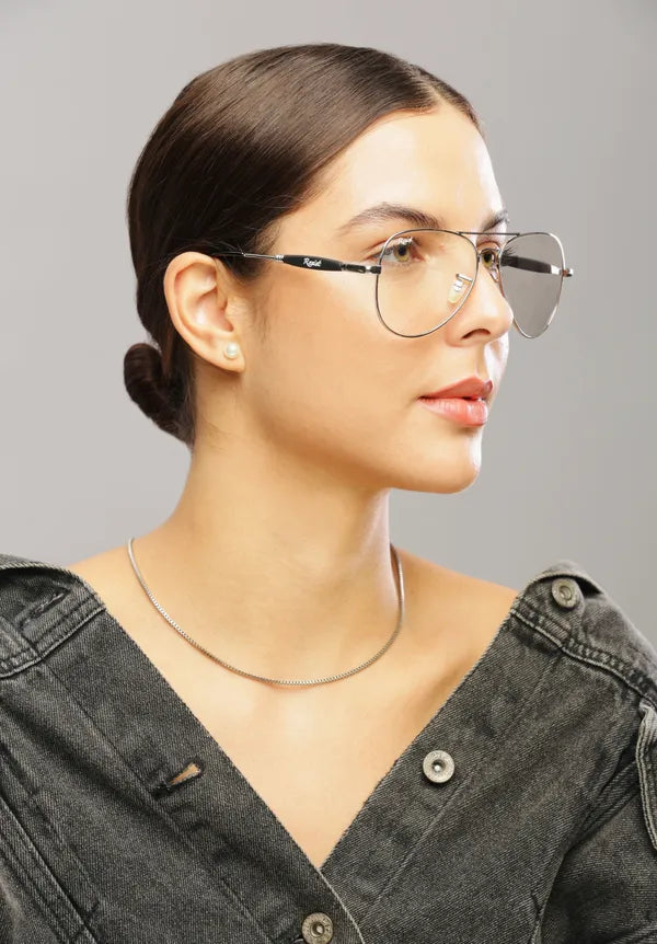 Photochromic and UV Protected Silver Aviator Sunglasses For Men and Women- FunkyTradition