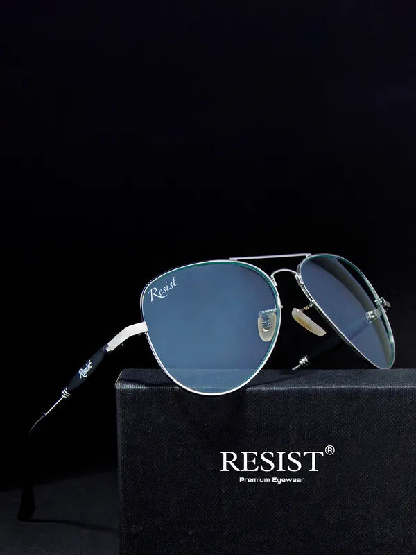 Photochromic and UV Protected Silver Aviator Sunglasses For Men and Women- FunkyTradition