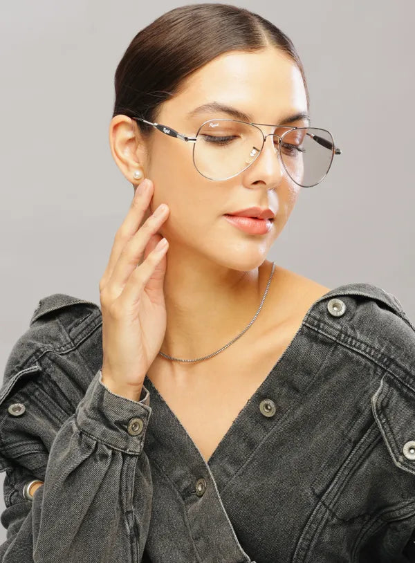 Photochromic and UV Protected Silver Aviator Sunglasses For Men and Women- FunkyTradition