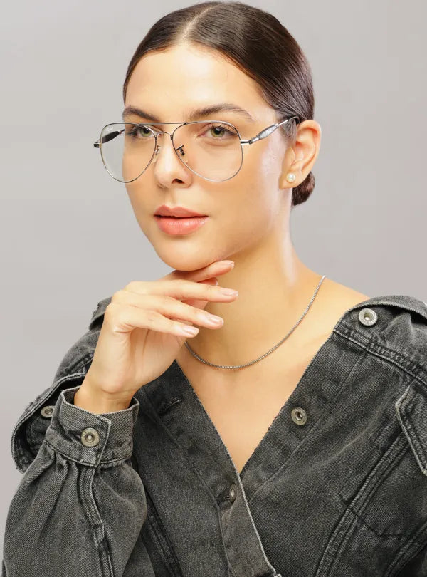Photochromic and UV Protected Silver Aviator Sunglasses For Men and Women- FunkyTradition