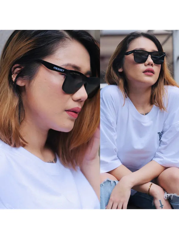 Polarised And UV Protected Black Wayfarer Sunglasses For Men & Women- FunkyTradition