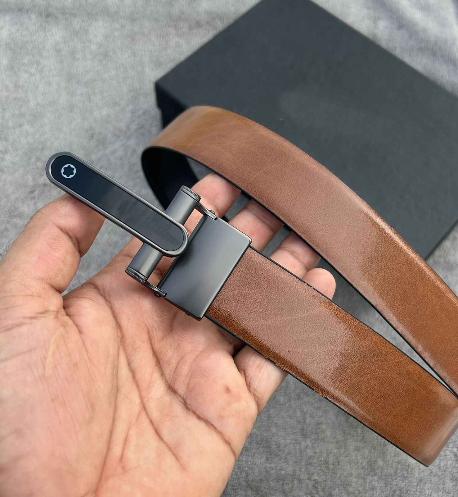 Premium Leather Belt with Minimal Star Buckle- FunkyTradition