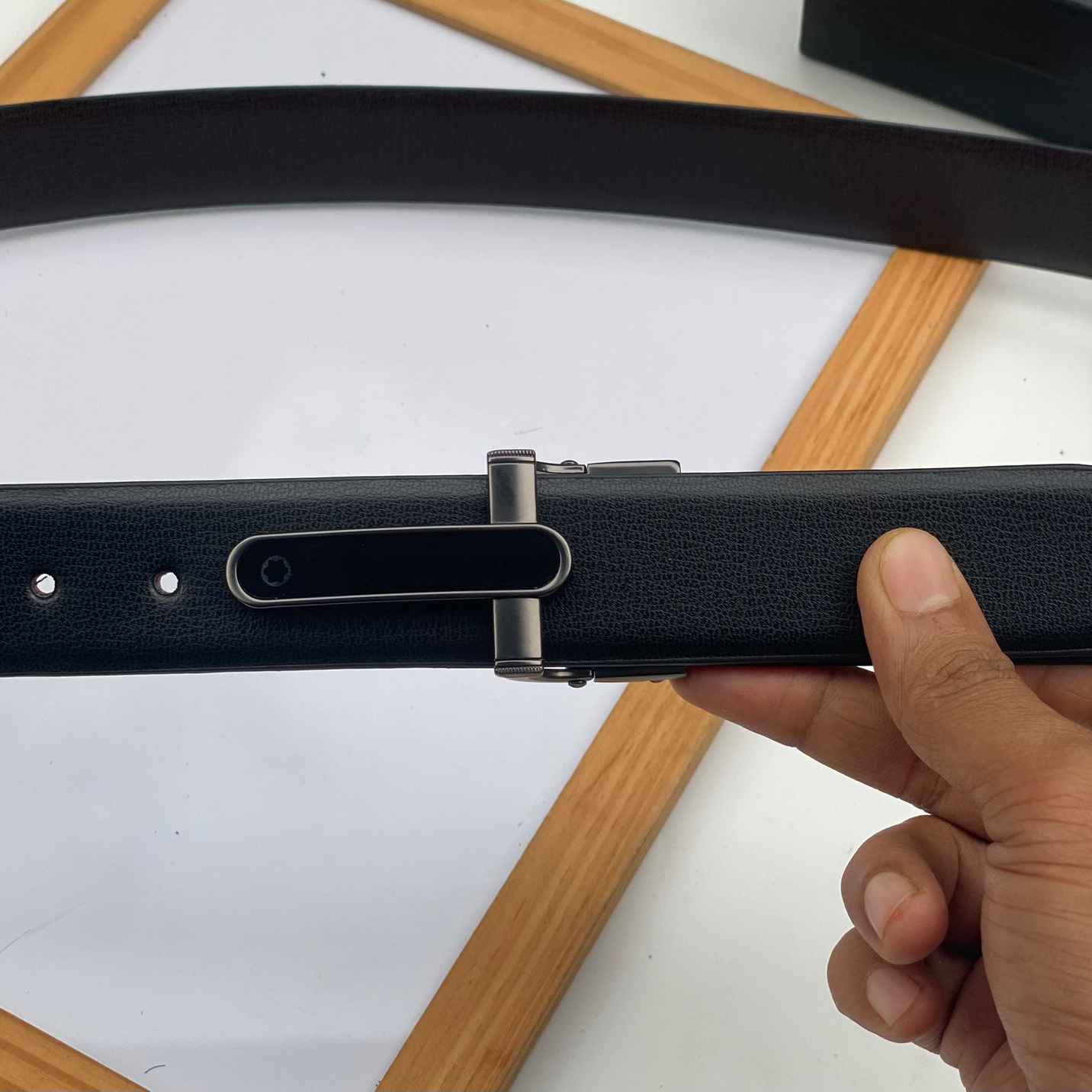 Premium Leather Belt with Minimal Star Buckle- FunkyTradition