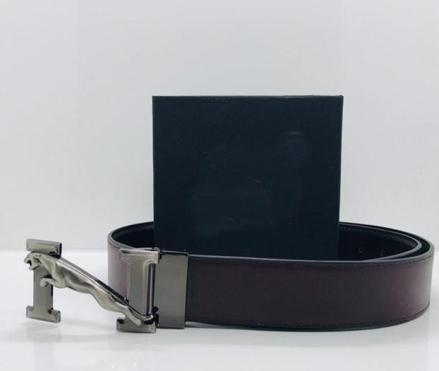 Premium Leather Belt with Stylish Buckle- FunkyTradition