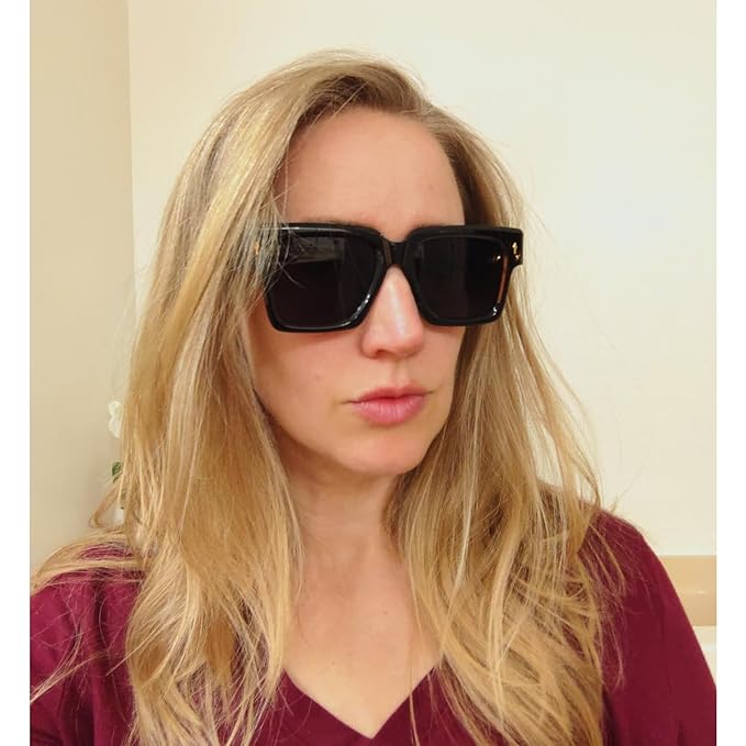Premium Oversized Square Bobby Deol Inspired Sunglasses for Men – UV400 Protection, Stylish Black Frames