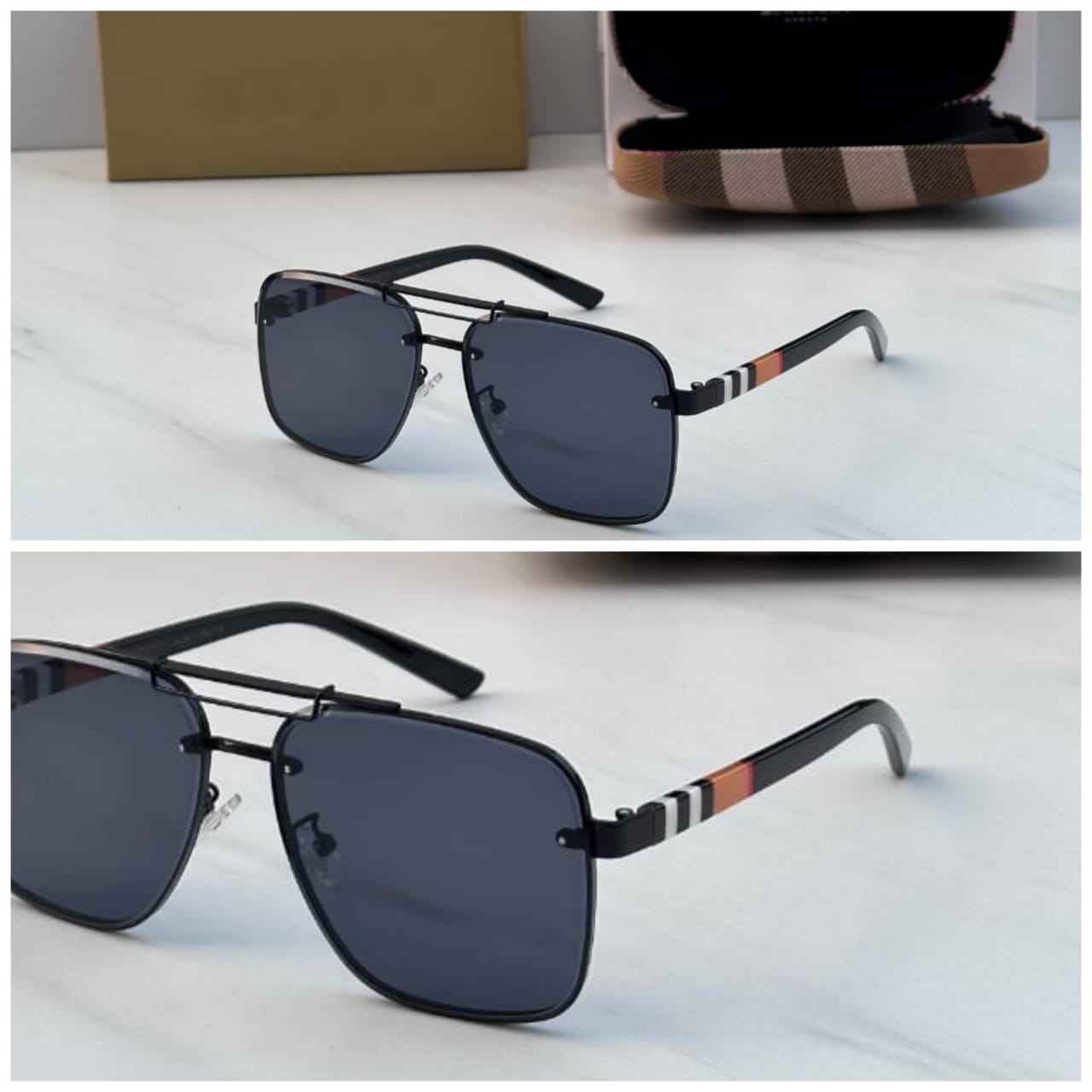 Premium Square Italian Designer Metal Sunglasses - FunkyTradition