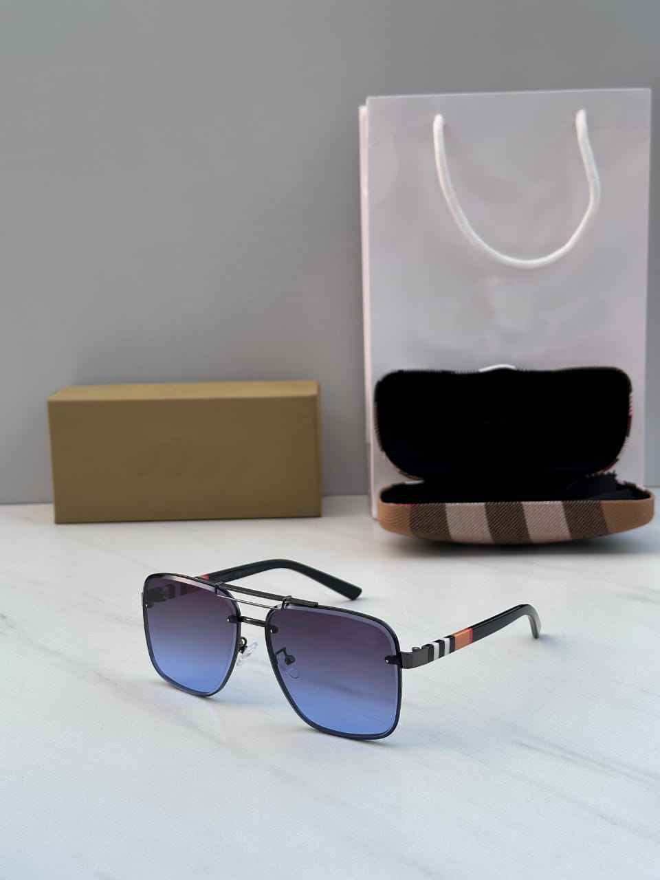 Premium Square Italian Designer Metal Sunglasses - FunkyTradition