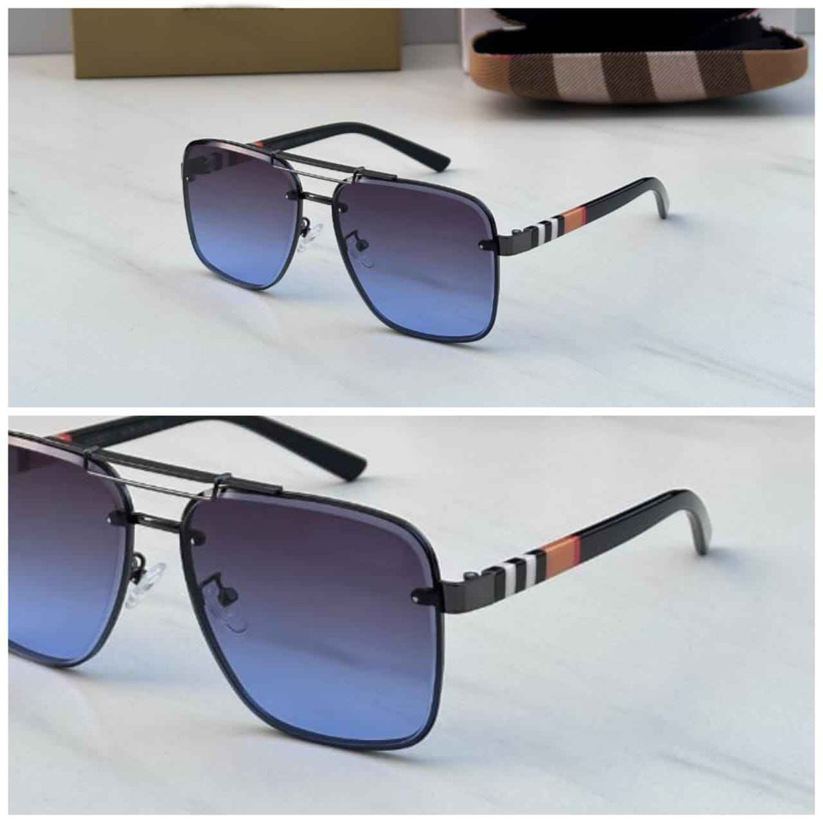 Premium Square Italian Designer Metal Sunglasses - FunkyTradition