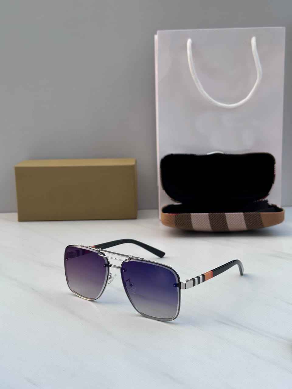 Premium Square Italian Designer Metal Sunglasses - FunkyTradition