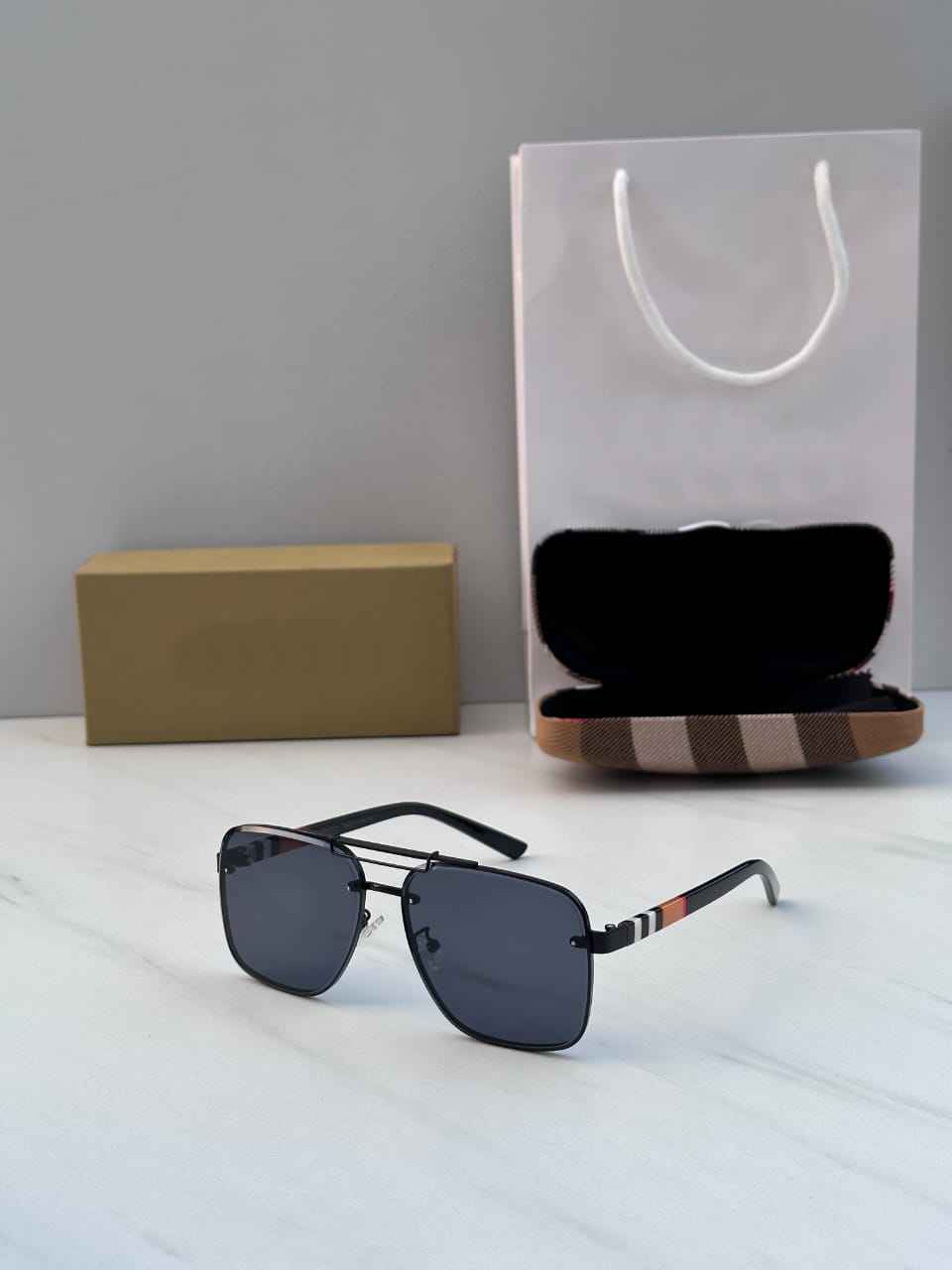 Premium Square Italian Designer Metal Sunglasses - FunkyTradition