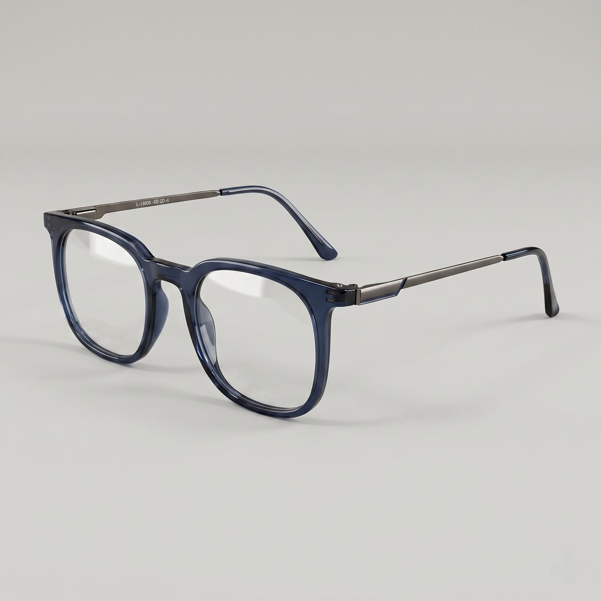 Premium navy blue optical eyeglasses with square frame design