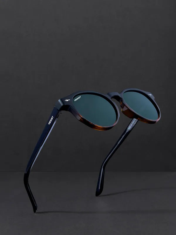 Round UV Protected Black Brown Green Wayfarer Sunglasses For Men & Women- FunkyTradition