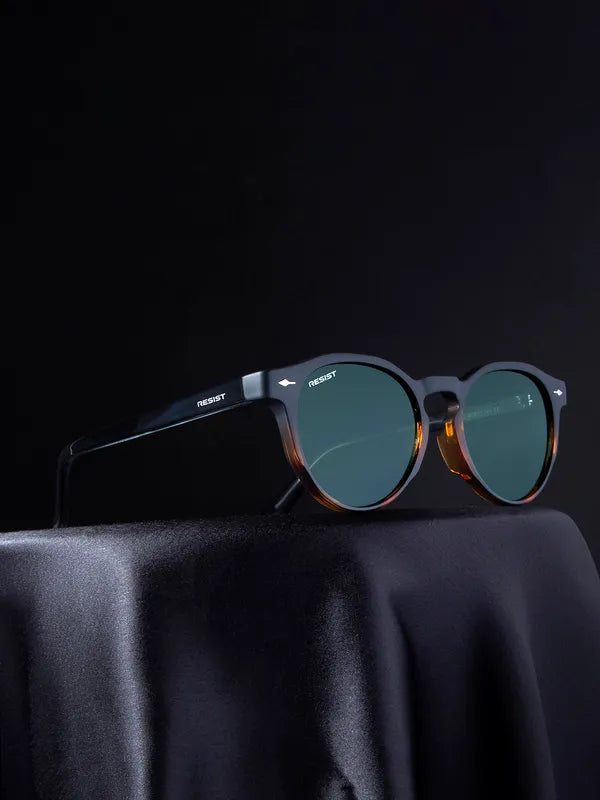 Round UV Protected Black Brown Green Wayfarer Sunglasses For Men & Women- FunkyTradition