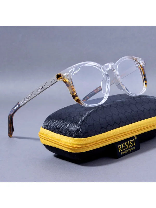 Round UV Protected White Brown Clear Wayfarer Sunglasses For Men & Women- FunkyTradition