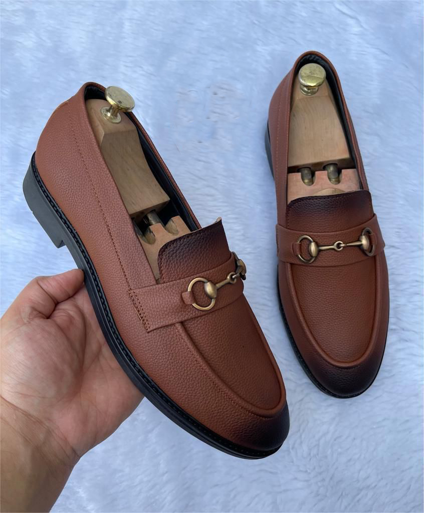 FunkyTradition High Quality Wrinkle Free Faux Leather Upper Material with Durable Sole Shoes