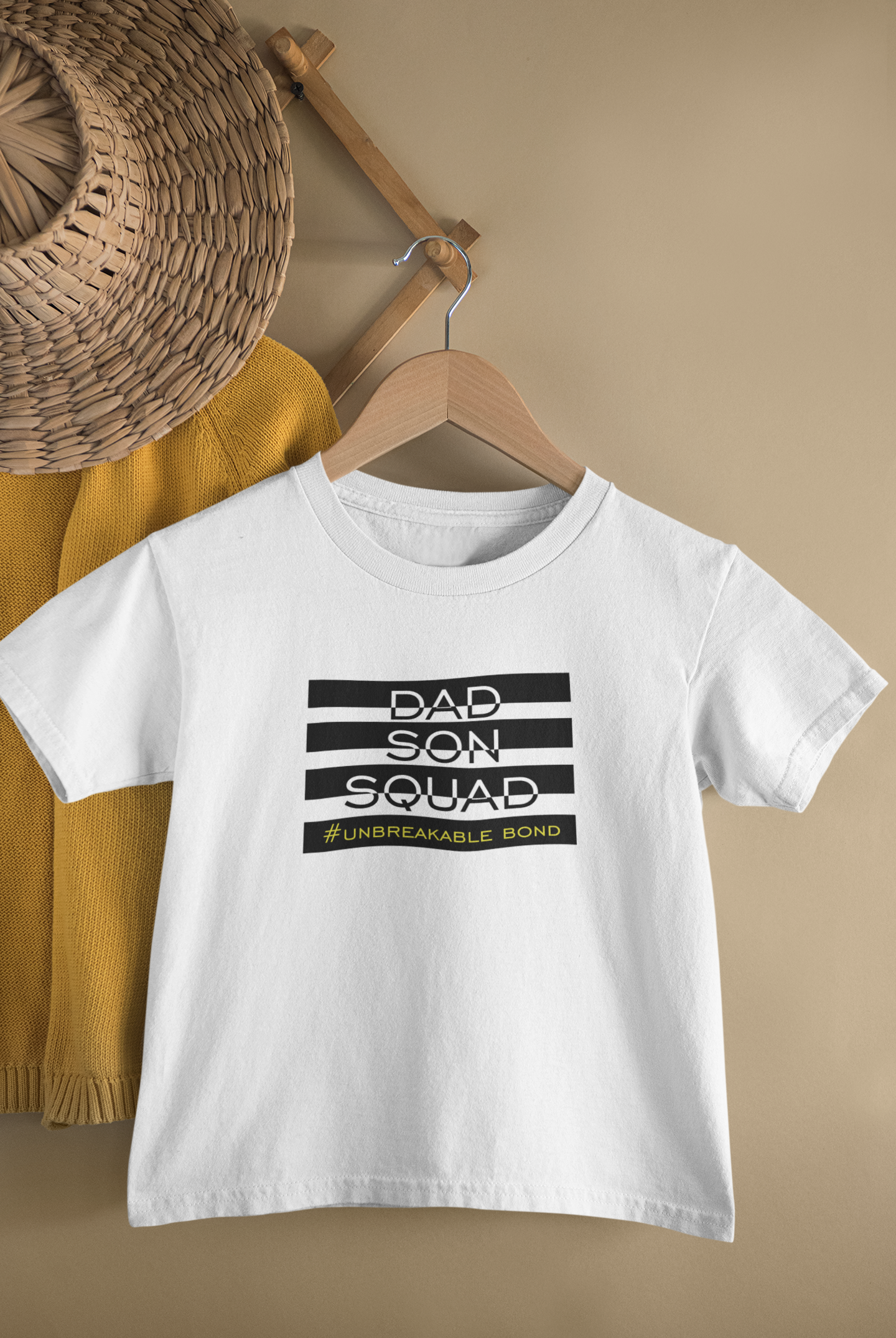 Dad Son Squad Father and Son White Matching T-Shirt- FunkyTradition