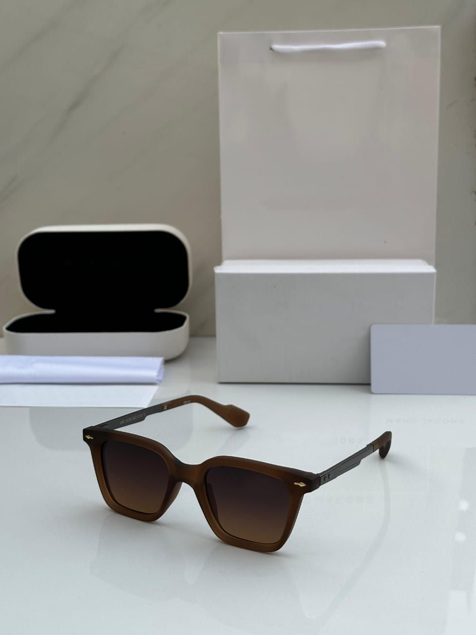 Shahid Kapoor inspired brown square sunglasses front view