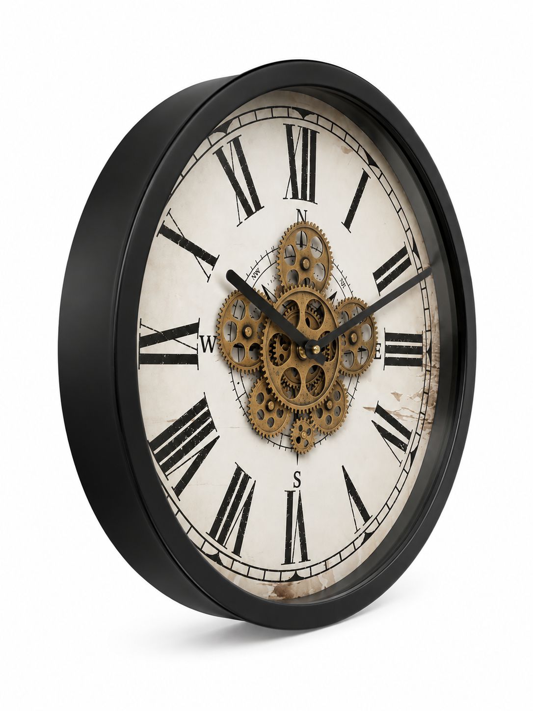 Side Profile of Premium Metal Wall Clock Showing Depth