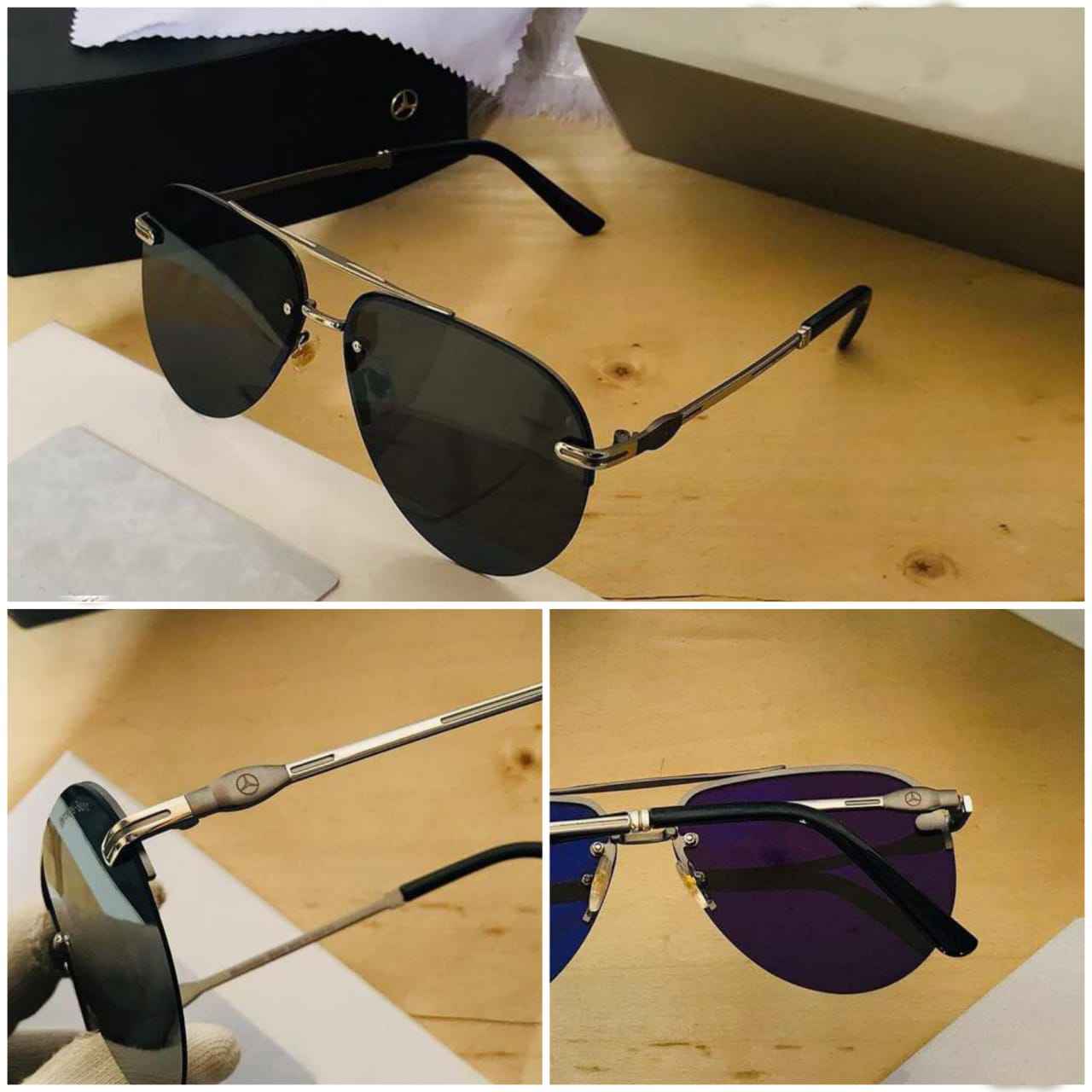 Sleek Frame Premium Italian Designer Metal Sunglasses - FunkyTradition
