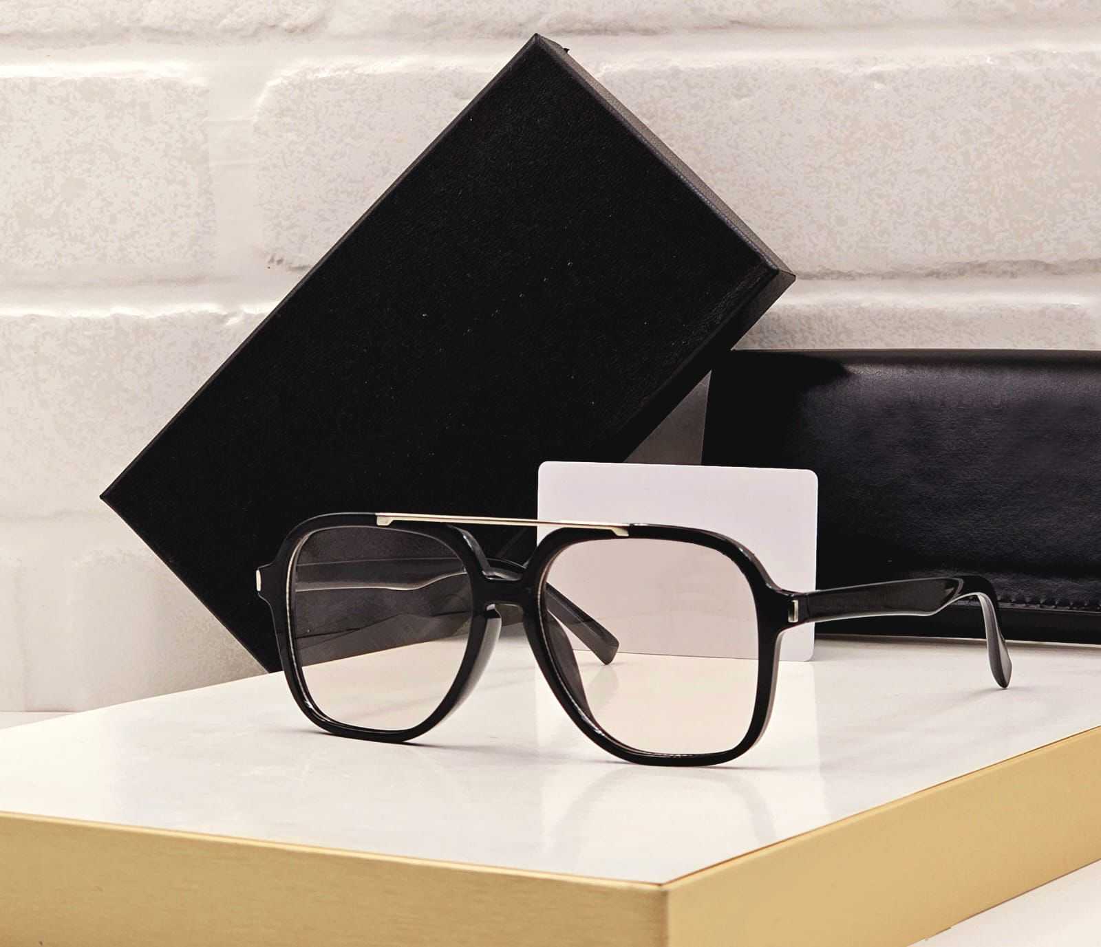 Luxury Double Bridge Square Aviator Sunglasses - Multi-Lens | FunkyTradition