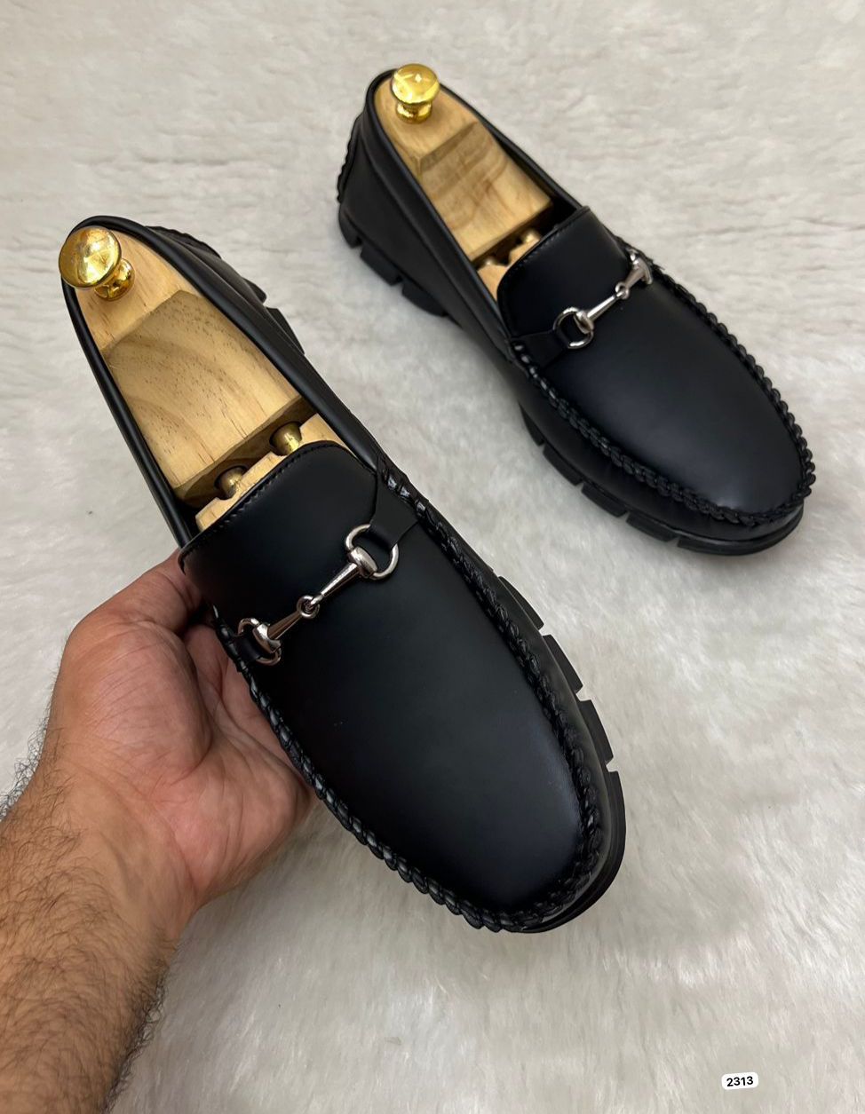 Stylish Pattern Black Brown Loafers Casual And Party Wear Shoes For Men- FunkyTradition