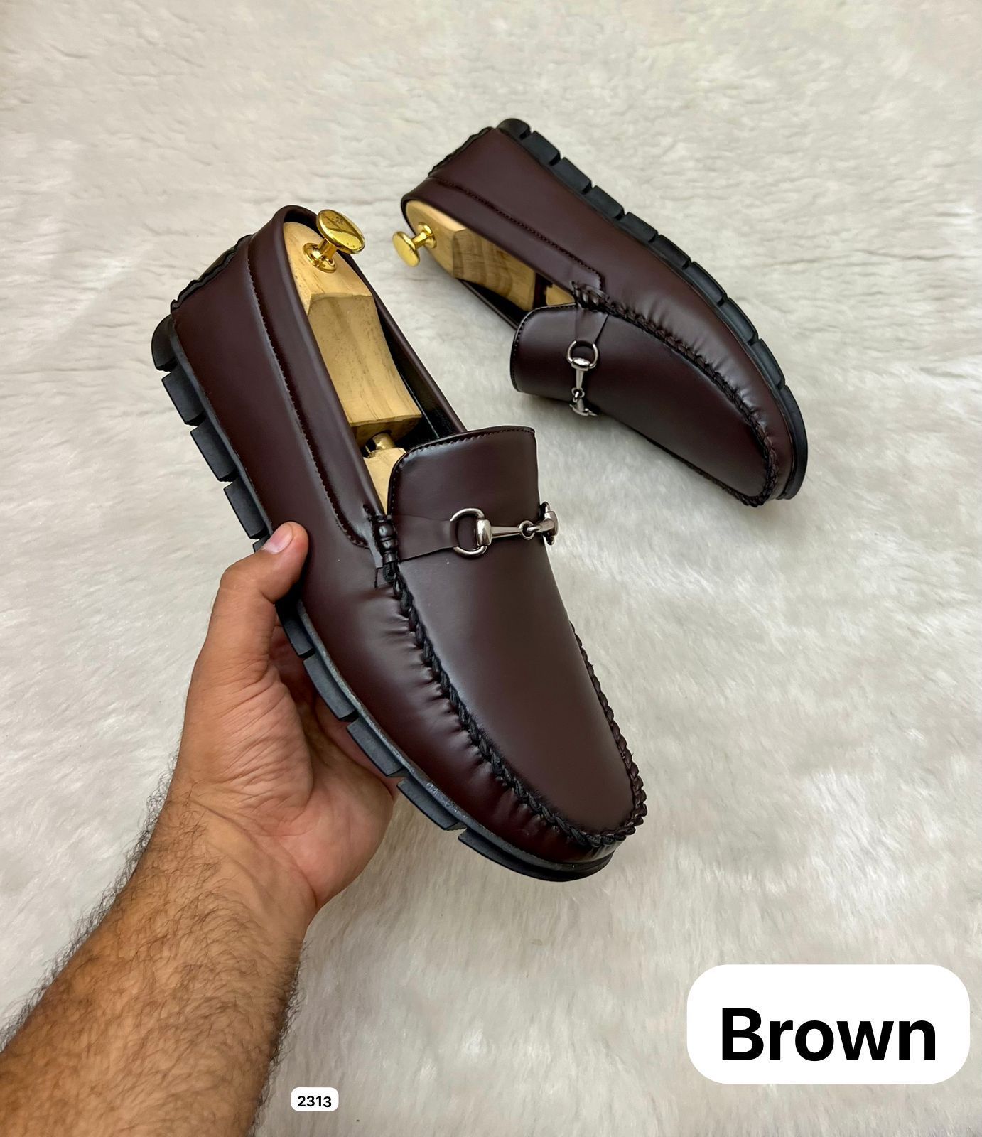 Stylish Pattern Black Brown Loafers Casual And Party Wear Shoes For Men- FunkyTradition
