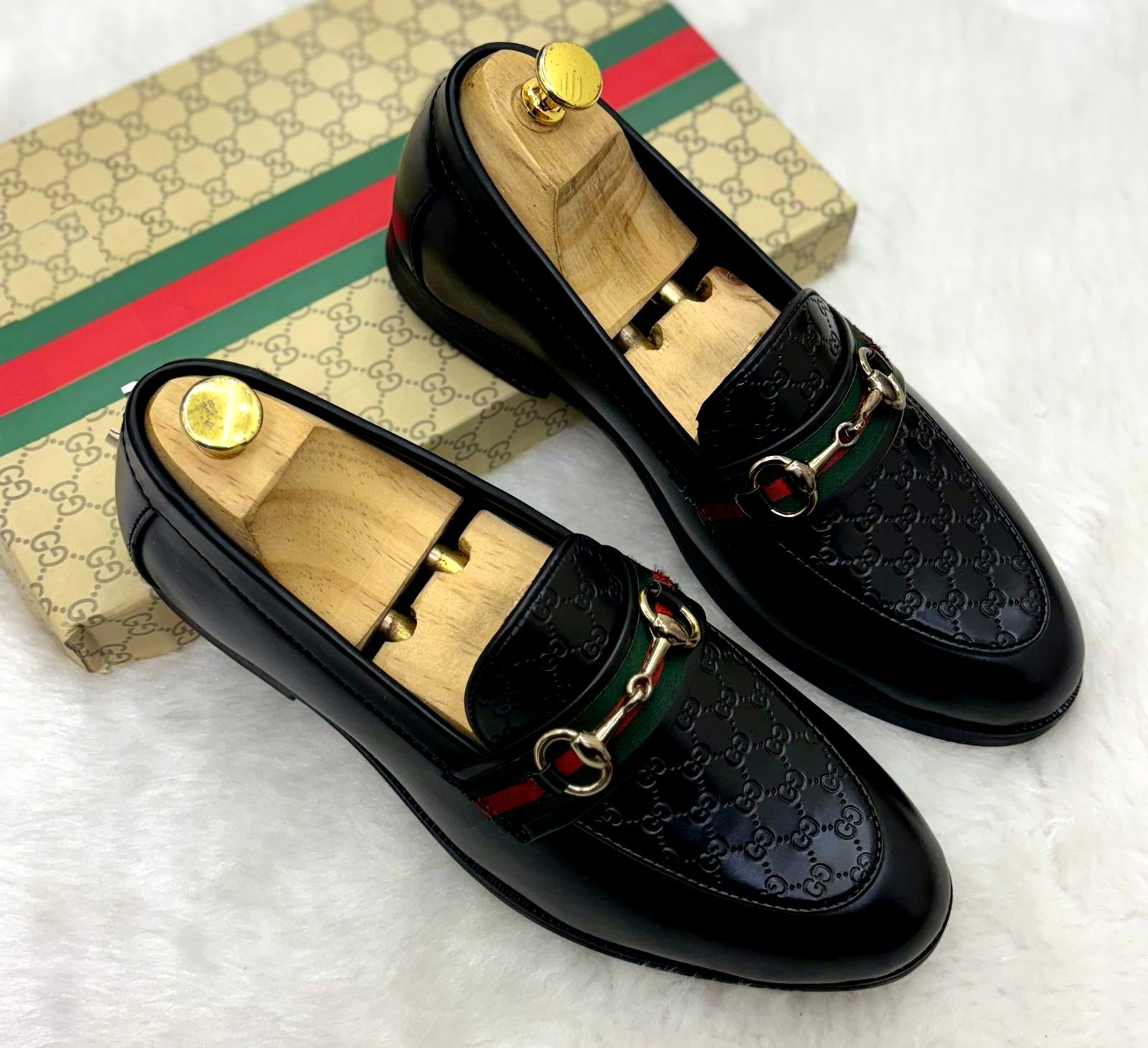 Stylish Pattern Black Moccasins Casual And Party Wear Shoes For Men- FunkyTradition